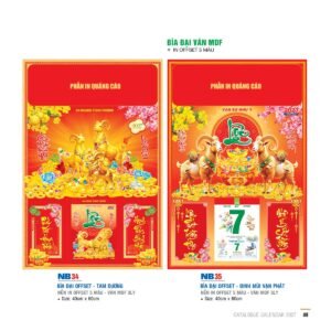Lịch Bìa Treo 2027 NB Mẫu NB34 (29 x 41 cm) Quà Tết Công Đoàn Đầy Đủ Hóa Đơn VAT in logo doanh nghiệp quà tặng Tết tại Quà Tặng Công Đoàn