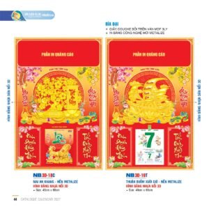 Lịch Bìa Treo 2027 NB Mẫu NB3D18C (40 x 60cm) Quà Tết Công Đoàn Đầy Đủ Hóa Đơn VAT in logo doanh nghiệp quà tặng Tết tại Quà Tặng Công Đoàn