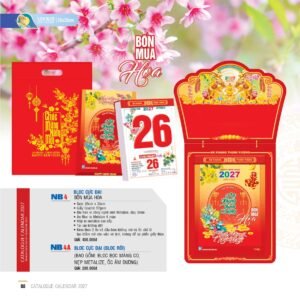 Lịch Bloc Cực Đại 2027 NB Mẫu NB4 (25 x 35cm) Quà Tết Công Đoàn Đầy Đủ Hóa Đơn VAT in logo doanh nghiệp quà tặng Tết tại Quà Tặng Công Đoàn