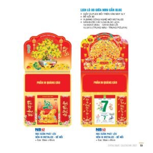 Lịch Treo Tường Lò Xo 2027 NB Mẫu NB43 (12  x  18 cm) Quà Tết Công Đoàn Đầy Đủ Hóa Đơn VAT in logo doanh nghiệp quà tặng Tết tại Quà Tặng Công Đoàn