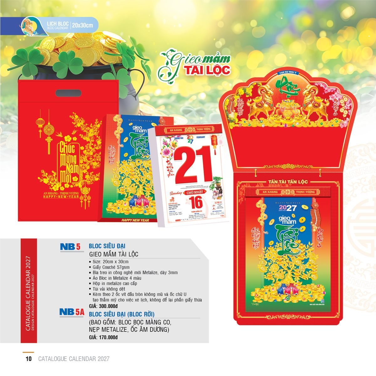 Lịch Bloc Siêu Đại 2027 NB Mẫu NB5A (20 x 30cm) Quà Tết Công Đoàn Đầy Đủ Hóa Đơn VAT Lịch Bloc Siêu Đại 2027 NB Mẫu NB5A (20 x 30cm) Quà Tết Công Đoàn Đầy Đủ Hóa Đơn VAT in logo doanh nghiệp quà tặng Tết tại Quà Tặng Công Đoàn