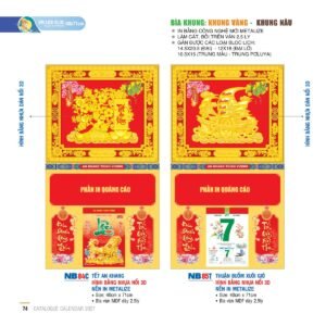 Lịch Bìa Treo 2027 NB Mẫu NB85T (40 x 71cm) Quà Tết Công Đoàn Đầy Đủ Hóa Đơn VAT in logo doanh nghiệp quà tặng Tết tại Quà Tặng Công Đoàn