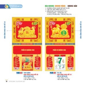 Lịch Bìa Treo 2027 NB Mẫu NB88T (40 x 71cm) Quà Tết Công Đoàn Đầy Đủ Hóa Đơn VAT in logo doanh nghiệp quà tặng Tết tại Quà Tặng Công Đoàn