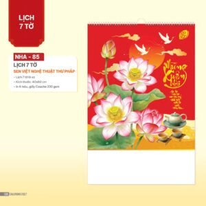 Lịch Treo Tường Lò Xo 2027 NHA Mẫu NHA85 (40 x 60cm) Quà Tết Công Đoàn Đầy Đủ Hóa Đơn VAT in logo doanh nghiệp quà tặng Tết tại Quà Tặng Công Đoàn