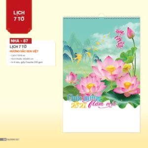 Lịch Treo Tường Lò Xo 2027 NHA Mẫu NHA87 (40 x 60cm) Quà Tết Công Đoàn Đầy Đủ Hóa Đơn VAT in logo doanh nghiệp quà tặng Tết tại Quà Tặng Công Đoàn