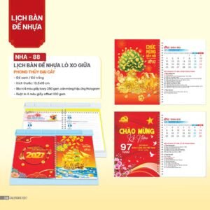 Lịch Để Bàn 2027 NHA Mẫu NHA88 (027  x  282 cm) Quà Tết Công Đoàn Đầy Đủ Hóa Đơn VAT in logo doanh nghiệp quà tặng Tết tại Quà Tặng Công Đoàn