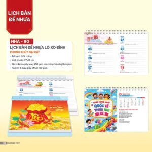 Lịch Để Bàn 2027 NHA Mẫu NHA89 (27 x 18cm) Quà Tết Công Đoàn Đầy Đủ Hóa Đơn VAT in logo doanh nghiệp quà tặng Tết tại Quà Tặng Công Đoàn