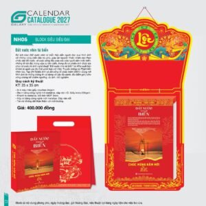 Lịch Bloc Siêu Đại 2027 NH Mẫu NH06 (25 x 35cm) Quà Tết Công Đoàn Đầy Đủ Hóa Đơn VAT in logo doanh nghiệp quà tặng Tết tại Quà Tặng Công Đoàn