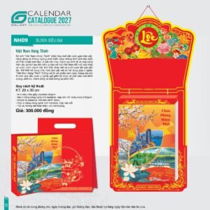 Lịch Bloc Siêu Đại 2027 NH Mẫu NH09 (20 x 30cm) Quà Tết Công Đoàn Đầy Đủ Hóa Đơn VAT in logo doanh nghiệp quà tặng Tết tại Quà Tặng Công Đoàn