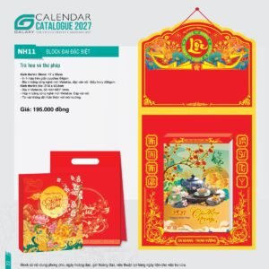 Lịch Bloc Đại Đặc Biệt 2027 NH Mẫu NH11 (17 x 25cm) Quà Tết Công Đoàn Đầy Đủ Hóa Đơn VAT in logo doanh nghiệp quà tặng Tết tại Quà Tặng Công Đoàn