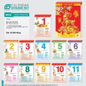 Lịch Bìa Treo 2027 NH Mẫu NH1617 (29 x 41 cm) Quà Tết Công Đoàn Đầy Đủ Hóa Đơn VAT in logo doanh nghiệp quà tặng Tết tại Quà Tặng Công Đoàn