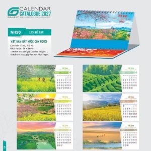 Lịch Để Bàn 2027 NH Mẫu NH5051 (24 x 16cm) Quà Tết Công Đoàn Đầy Đủ Hóa Đơn VAT in logo doanh nghiệp quà tặng Tết tại Quà Tặng Công Đoàn