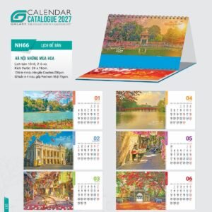 Lịch Để Bàn 2027 NH Mẫu NH66 (24 x 16cm) Quà Tết Công Đoàn Đầy Đủ Hóa Đơn VAT in logo doanh nghiệp quà tặng Tết tại Quà Tặng Công Đoàn