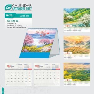 Lịch Để Bàn 2027 NH Mẫu NH70 (18 x 20cm) Quà Tết Công Đoàn Đầy Đủ Hóa Đơn VAT in logo doanh nghiệp quà tặng Tết tại Quà Tặng Công Đoàn