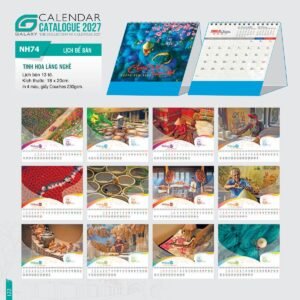 Lịch Để Bàn 2027 NH Mẫu NH74 (18 x 20cm) Quà Tết Công Đoàn Đầy Đủ Hóa Đơn VAT in logo doanh nghiệp quà tặng Tết tại Quà Tặng Công Đoàn