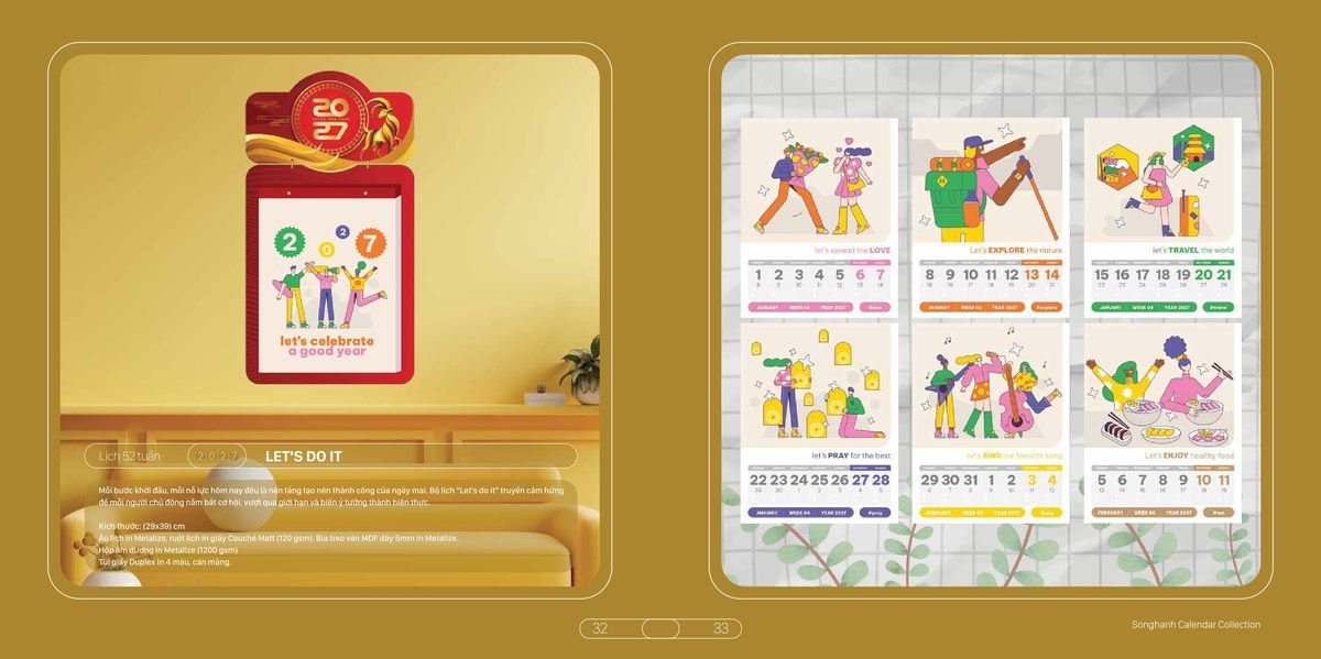 Lịch Bloc Cao Cấp SH 2027 SH11 Quà Tết Công Đoàn Đầy Đủ Hóa Đơn VAT