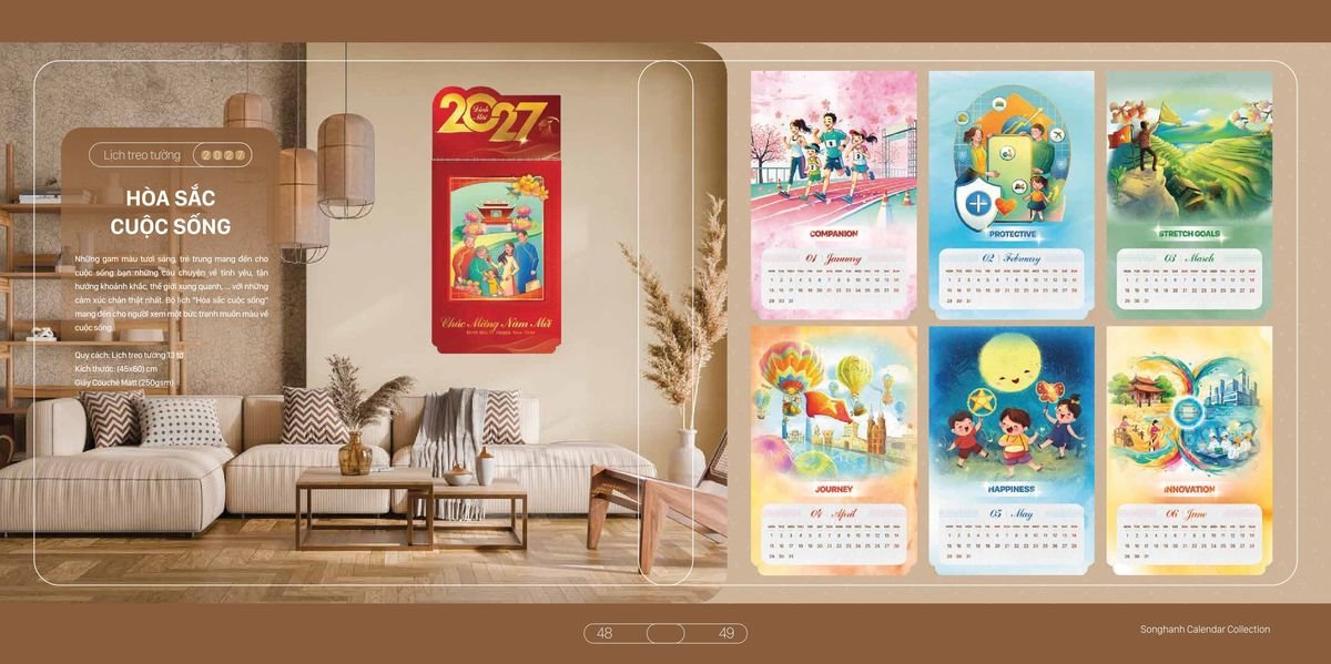 Lịch Bloc Cao Cấp SH 2027 SH19 Quà Tết Công Đoàn Đầy Đủ Hóa Đơn VAT