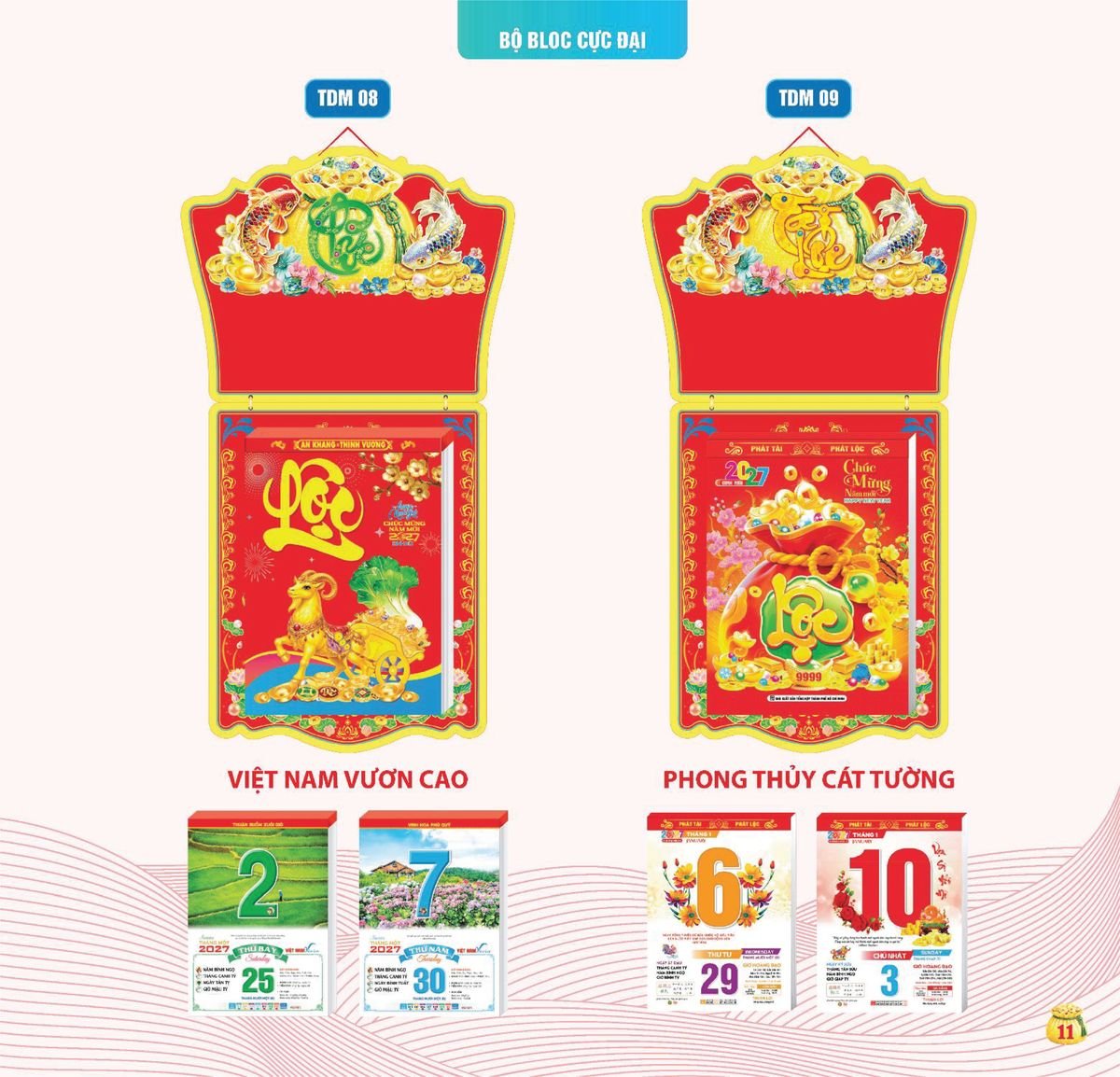 Lịch Bloc Siêu Cực Đại 2027 TDM08 Quà Tết Công Đoàn Đầy Đủ Hóa Đơn VAT