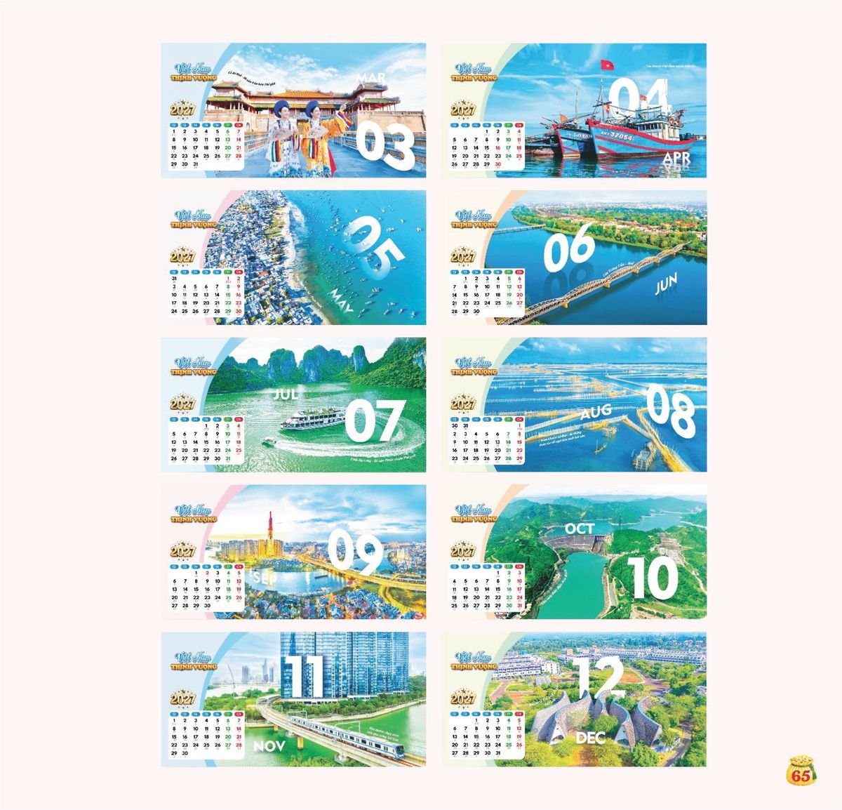 Lịch Bloc Siêu Cực Đại 2027 TDM62 Quà Tết Công Đoàn Đầy Đủ Hóa Đơn VAT