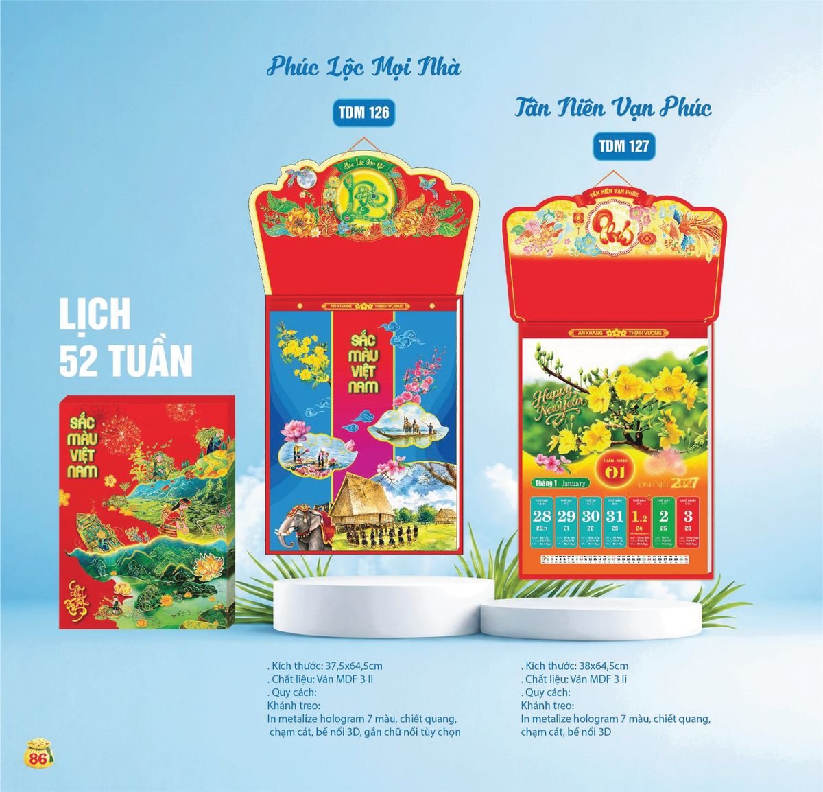 Lịch Bloc Siêu Cực Đại 2027 TDM83 Quà Tết Công Đoàn Đầy Đủ Hóa Đơn VAT