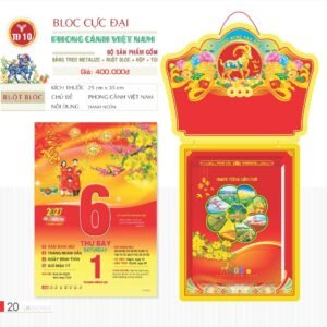 Lịch Bloc Cực Đại 2027 TD Mẫu TD10 (29 x 41 cm) Quà Tết Công Đoàn Đầy Đủ Hóa Đơn VAT in logo doanh nghiệp quà tặng Tết tại Quà Tặng Công Đoàn