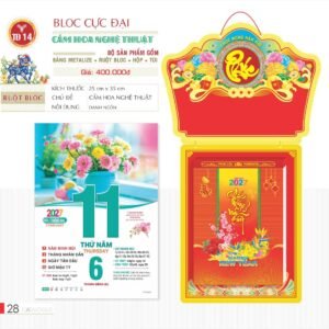 Lịch Bloc Cực Đại 2027 TD Mẫu TD14 (29 x 41 cm) Quà Tết Công Đoàn Đầy Đủ Hóa Đơn VAT in logo doanh nghiệp quà tặng Tết tại Quà Tặng Công Đoàn