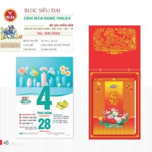 Lịch Bloc Siêu Đại 2027 TD Mẫu TD24 (20 x 30 cm) Quà Tết Công Đoàn Đầy Đủ Hóa Đơn VAT in logo doanh nghiệp quà tặng Tết tại Quà Tặng Công Đoàn