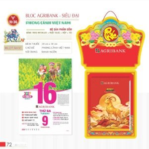 Lịch Bloc Siêu Đại 2027 TD Mẫu TD36 (20 x 30 cm) Quà Tết Công Đoàn Đầy Đủ Hóa Đơn VAT in logo doanh nghiệp quà tặng Tết tại Quà Tặng Công Đoàn