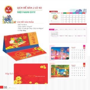 Lịch Để Bàn 2027 TD Mẫu TD44 (14 x 24cm) Quà Tết Công Đoàn Đầy Đủ Hóa Đơn VAT in logo doanh nghiệp quà tặng Tết tại Quà Tặng Công Đoàn