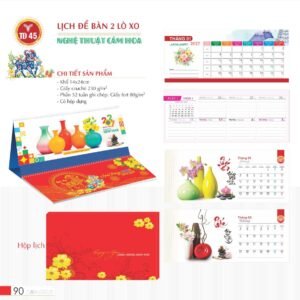 Lịch Để Bàn 2027 TD Mẫu TD45 (14 x 24cm) Quà Tết Công Đoàn Đầy Đủ Hóa Đơn VAT in logo doanh nghiệp quà tặng Tết tại Quà Tặng Công Đoàn