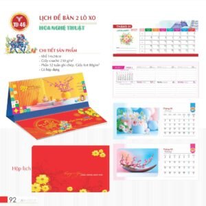 Lịch Để Bàn 2027 TD Mẫu TD46 (14 x 24cm) Quà Tết Công Đoàn Đầy Đủ Hóa Đơn VAT in logo doanh nghiệp quà tặng Tết tại Quà Tặng Công Đoàn