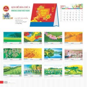 Lịch Bàn Chữ A 2027 TD Mẫu TD50 (19 x 19cm) Quà Tết Công Đoàn Đầy Đủ Hóa Đơn VAT in logo doanh nghiệp quà tặng Tết tại Quà Tặng Công Đoàn