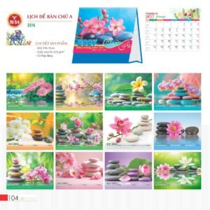 Lịch Bàn Chữ A 2027 TD Mẫu TD54 (19 x 19cm) Quà Tết Công Đoàn Đầy Đủ Hóa Đơn VAT in logo doanh nghiệp quà tặng Tết tại Quà Tặng Công Đoàn