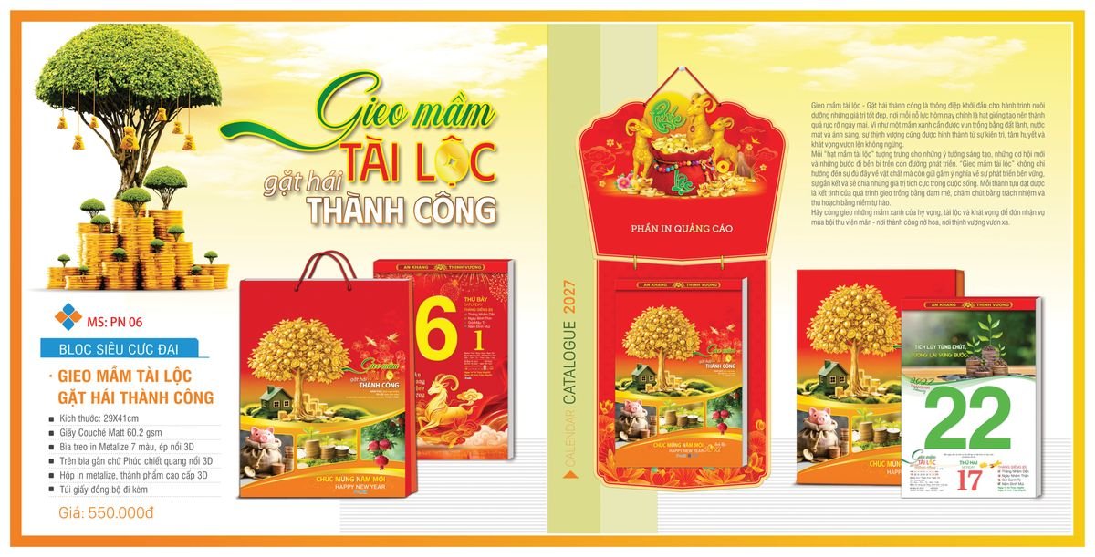 Lịch Bloc Tân Phương Nam 2027 TPNBLOC08 Quà Tết Công Đoàn Đầy Đủ Hóa Đơn VAT