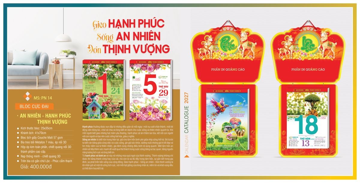 Lịch Bloc TPN 2027 TPNBLOC17 Quà Tết Công Đoàn Đầy Đủ Hóa Đơn VAT