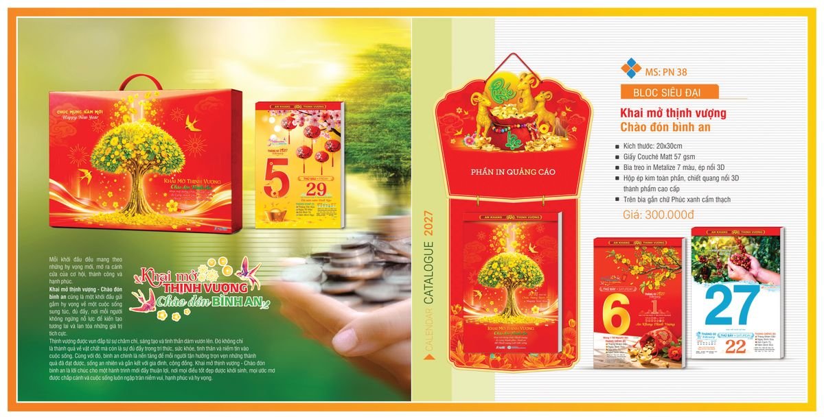 Lịch Bloc TPN 2027 TPNBLOC42 Quà Tết Công Đoàn Đầy Đủ Hóa Đơn VAT