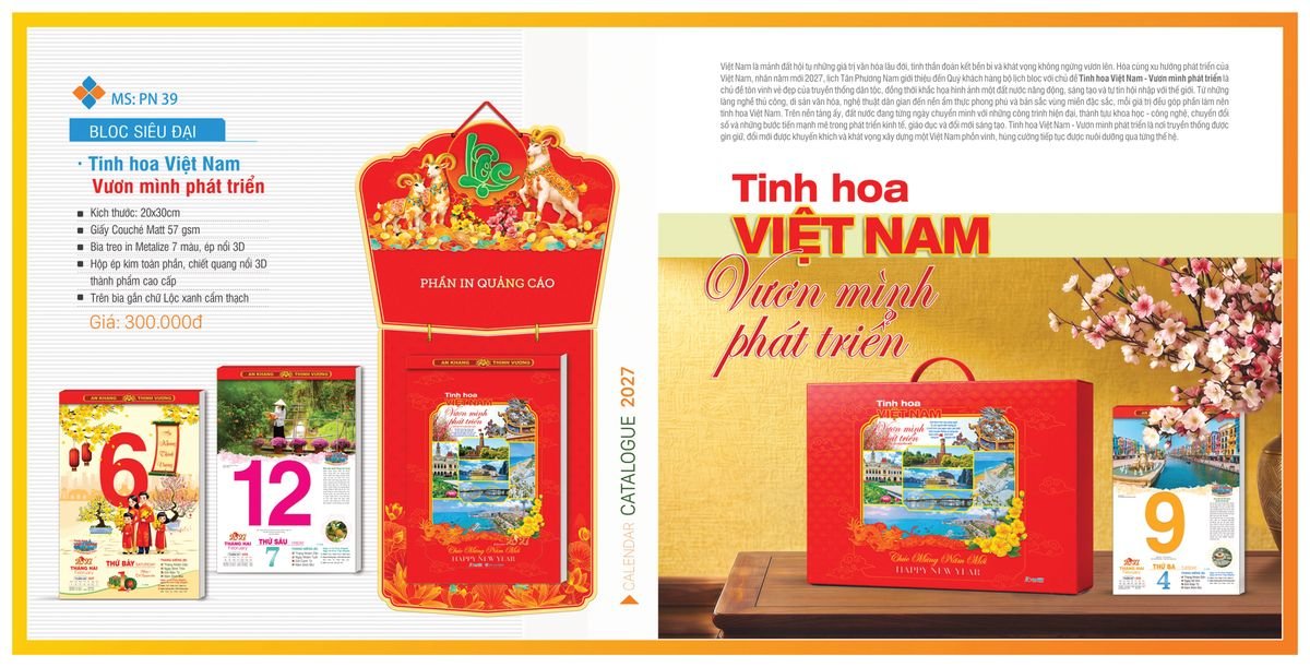 Lịch Bloc TPN 2027 TPNBLOC43 Quà Tết Công Đoàn Đầy Đủ Hóa Đơn VAT