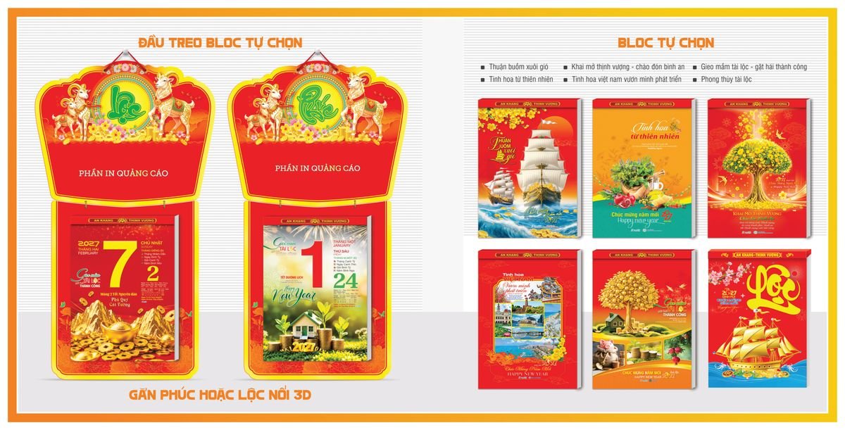 Lịch Bloc TPN 2027 TPNBLOC51 Quà Tết Công Đoàn Đầy Đủ Hóa Đơn VAT