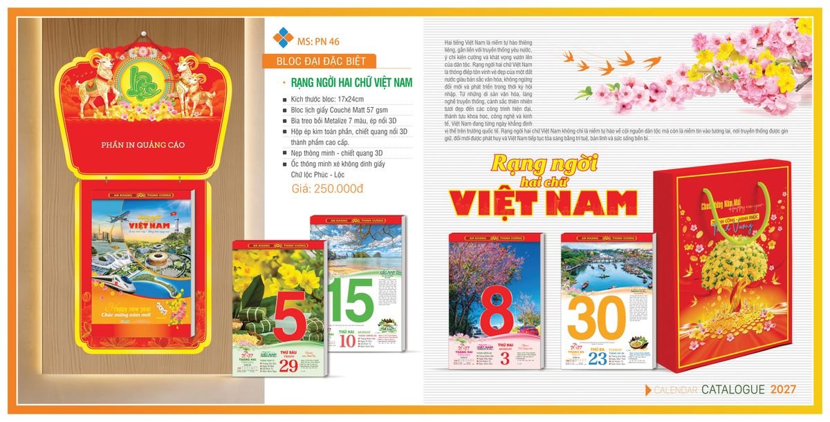 Lịch Bloc TPN 2027 TPNBLOC55 Quà Tết Công Đoàn Đầy Đủ Hóa Đơn VAT