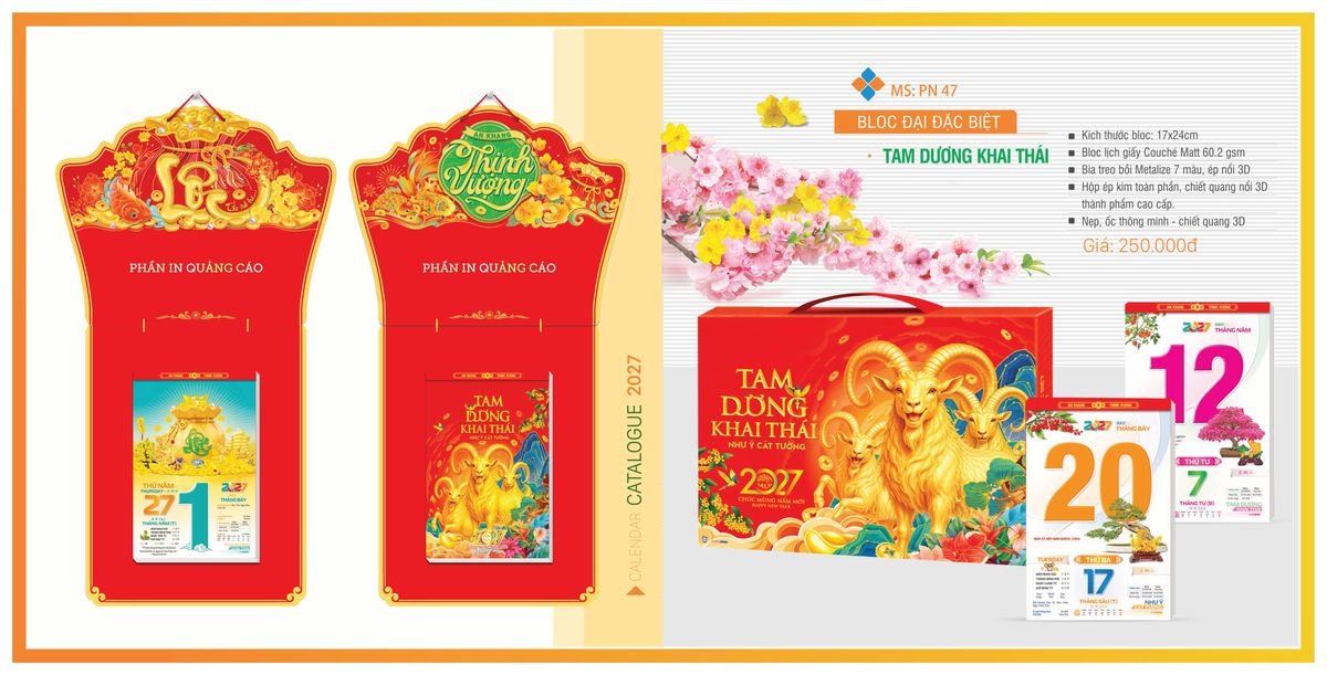 Lịch Bloc TPN 2027 TPNBLOC56 Quà Tết Công Đoàn Đầy Đủ Hóa Đơn VAT