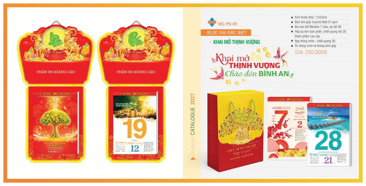 Lịch Bloc TPN 2027 TPNBLOC58 Quà Tết Công Đoàn Đầy Đủ Hóa Đơn VAT