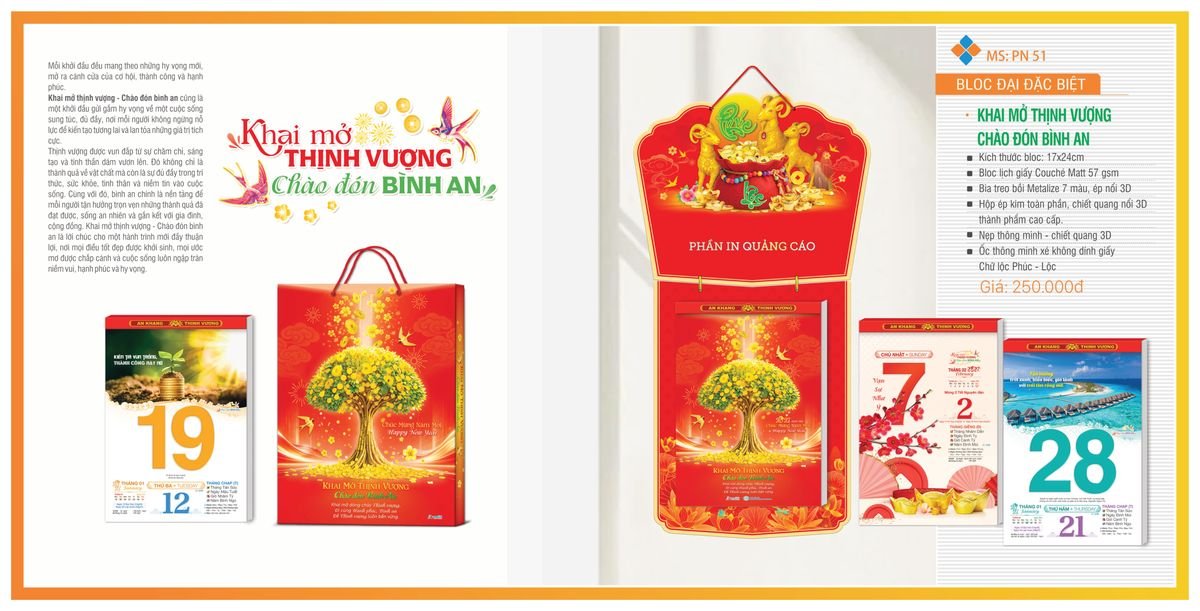 Lịch Bloc TPN 2027 TPNBLOC60 Quà Tết Công Đoàn Đầy Đủ Hóa Đơn VAT