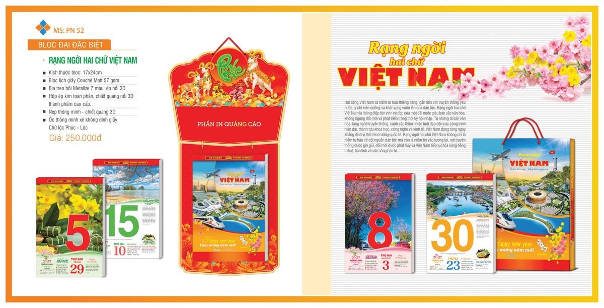 Lịch Bloc TPN 2027 TPNBLOC61 Quà Tết Công Đoàn Đầy Đủ Hóa Đơn VAT