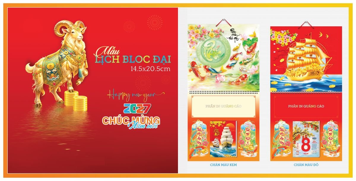 Lịch Bloc TPN 2027 TPNBLOC62 Quà Tết Công Đoàn Đầy Đủ Hóa Đơn VAT