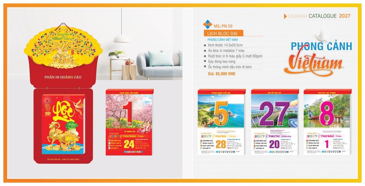 Lịch Bloc TPN 2027 TPNBLOC66 Quà Tết Công Đoàn Đầy Đủ Hóa Đơn VAT