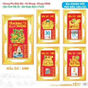 Lịch Bloc Đại Đặc Biệt 2027 TS Mẫu TS-44 (17 x 24 cm) Quà Tết Công Đoàn Đầy Đủ Hóa Đơn VAT