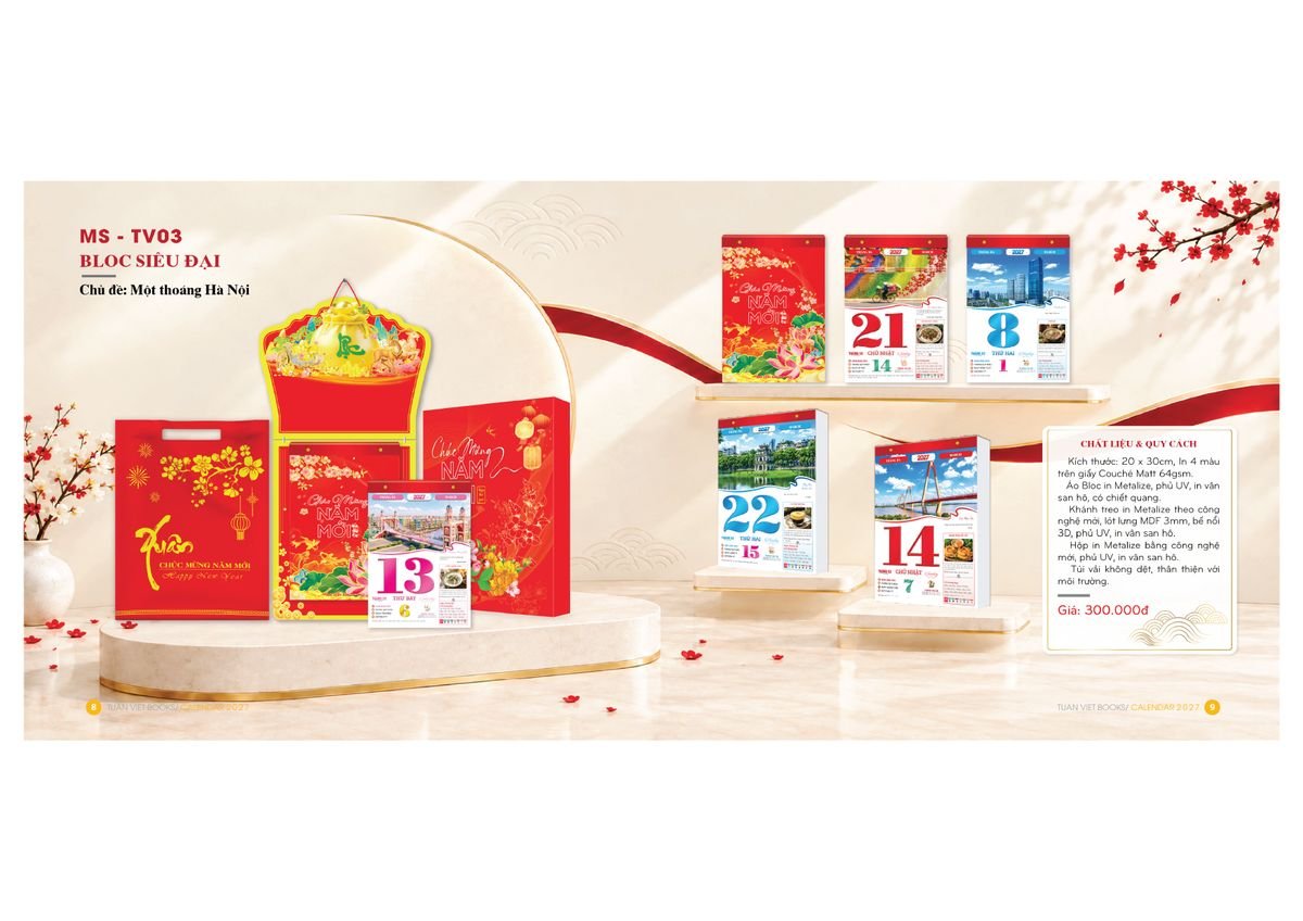 Lịch Bloc Cực Đại 2027 TV03 Quà Tết Công Đoàn Đầy Đủ Hóa Đơn VAT Lịch Bloc Cực Đại 2027 TV03 Quà Tết Công Đoàn Đầy Đủ Hóa Đơn VAT
