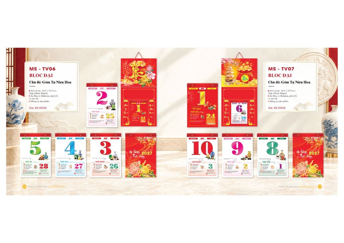 Lịch Bloc Cực Đại 2027 TV06 Quà Tết Công Đoàn Đầy Đủ Hóa Đơn VAT Lịch Bloc Cực Đại 2027 TV06 Quà Tết Công Đoàn Đầy Đủ Hóa Đơn VAT