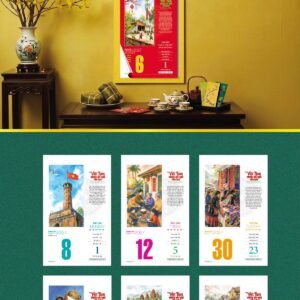Lịch Bloc 2027 VHVN Mẫu VHVN-05 (29 x 41 cm) Quà Tết Công Đoàn Đầy Đủ Hóa Đơn VAT