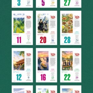 Lịch Bloc 2027 VHVN Mẫu VHVN-06 (29 x 41 cm) Quà Tết Công Đoàn Đầy Đủ Hóa Đơn VAT